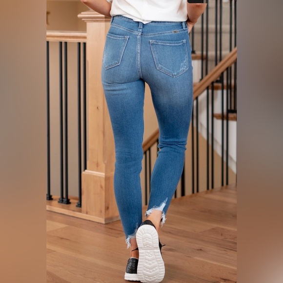 KanCan Layton High Rise Distressed Ankle Skinny Jeans | Medium Wash | Size 11/29 - Picture 3 of 11